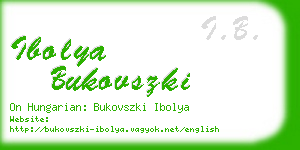 ibolya bukovszki business card